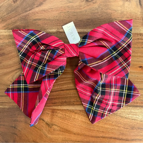 ✨NEW✨ J.Crew Classic Tartan Plaid Hair Bow - Picture 1 of 3